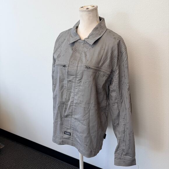 Stussy Men's Cordura Tactical Zip Up Shirt Gray Collared Long Sleeve Size Small - Picture 3 of 13